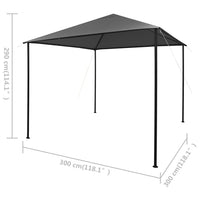 Gazebo 3x3 m Anthracite Fabric and Steel 180 g/m² Kings Warehouse 