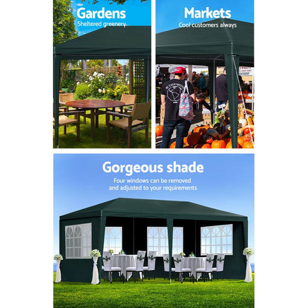 Gazebo 3x6 Outdoor Marquee Gazebos Wedding Party Camping Tent 4 Wall Panels Kings Warehouse 