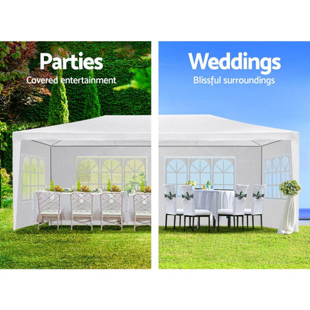 Gazebo 3x6 Outdoor Marquee Side Wall Party Wedding Tent Camping White Kings Warehouse 