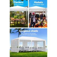 Gazebo 3x6 Outdoor Marquee Side Wall Party Wedding Tent Camping White Kings Warehouse 