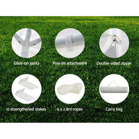 Gazebo 3x6 Outdoor Marquee Side Wall Party Wedding Tent Camping White Kings Warehouse 