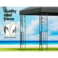 Gazebo 4x3m Party Marquee Outdoor Wedding Event Tent Iron Art Patio Kings Warehouse 