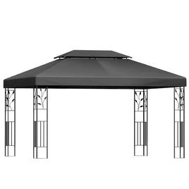 Gazebo 4x3m Party Marquee Outdoor Wedding Event Tent Iron Art Patio Kings Warehouse 