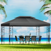 Gazebo 4x3m Party Marquee Outdoor Wedding Event Tent Iron Art Patio Kings Warehouse 