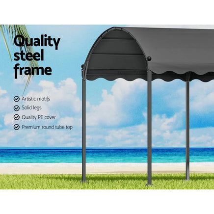 Gazebo 4x3m Party Marquee Outdoor Wedding Event Tent Iron Art Tent Grey Kings Warehouse 