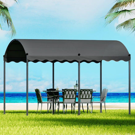 Gazebo 4x3m Party Marquee Outdoor Wedding Event Tent Iron Art Tent Grey Kings Warehouse 