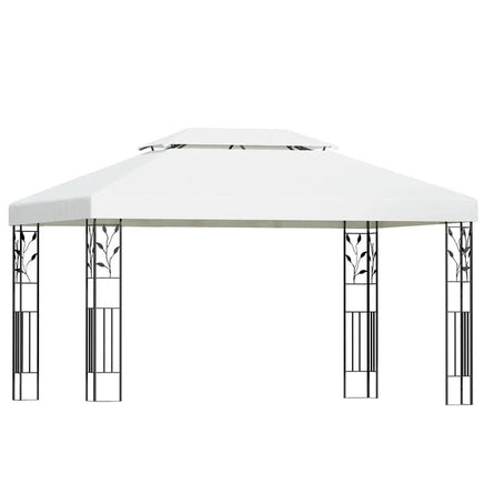 Gazebo 4x3m Party Marquee Outdoor Wedding Event Tent Iron Art White Kings Warehouse 