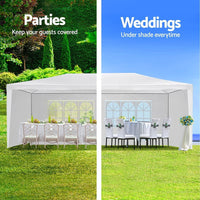 Gazebo Outdoor Marquee Wedding Gazebos Party Tent Camping White 3x6m Kings Warehouse 