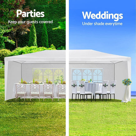 Gazebo Outdoor Marquee Wedding Gazebos Party Tent Camping White 3x6m Kings Warehouse 