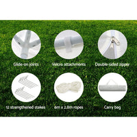 Gazebo Outdoor Marquee Wedding Gazebos Party Tent Camping White 3x6m Kings Warehouse 