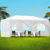 Gazebo Outdoor Marquee Wedding Gazebos Party Tent Camping White 3x6m Kings Warehouse 