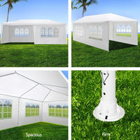 Gazebo Outdoor Marquee Wedding Gazebos Party Tent Camping White 3x6m Kings Warehouse 