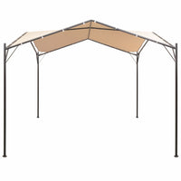Gazebo Pavilion Tent Canopy 4x4 m Steel Beige Kings Warehouse 