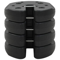 Gazebo Weight Plates 4 pcs Black 220x30 mm Concrete Kings Warehouse 