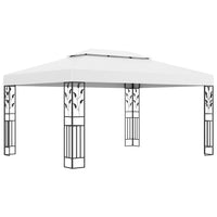 Gazebo with Double Roof 3x4 m White Kings Warehouse 