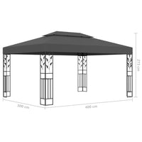 Gazebo with Double Roof 3x4m Anthracite Kings Warehouse 