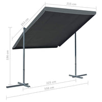 Gazebo with Tiltable Retractable Roof 350x253x196 cm Anthracite Kings Warehouse 