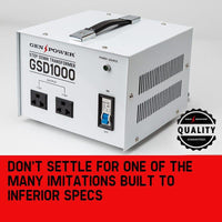 GENPOWER 1000W Step Down Transformer 240v-110v Stepdown Voltage Converter AU-US Kings Warehouse 
