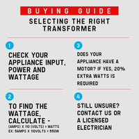 GENPOWER 1000W Step Down Transformer 240v-110v Stepdown Voltage Converter AU-US Kings Warehouse 