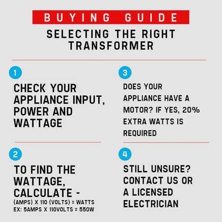 GENPOWER 1000W Step Down Transformer 240v-110v Stepdown Voltage Converter AU-US Kings Warehouse 