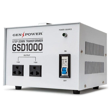 GENPOWER 1000W Step Down Transformer 240v-110v Stepdown Voltage Converter AU-US Kings Warehouse 