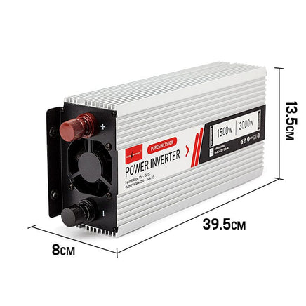 GENPOWER Pure Sine Wave 1500W/3000W 12V/240V Power Inverter Caravan Boat CarPlug Kings Warehouse 