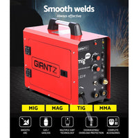 Giantz 220 Amp Inverter Welder MMA MIG DC Gas Gasless Welding Machine Portable Power Tools Kings Warehouse 