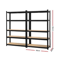 Giantz 2X1.8M Warehouse Shelving Garage Storage Racking Steel Metal Shelves Kings Warehouse 