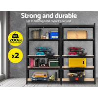Giantz 2X1.8M Warehouse Shelving Garage Storage Racking Steel Metal Shelves Kings Warehouse 