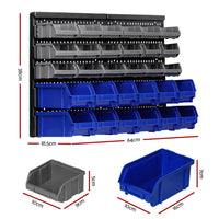Giantz 30 Bin Wall Mounted Rack Storage Organiser Kings Warehouse 