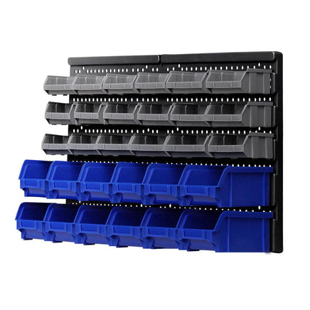 Giantz 30 Bin Wall Mounted Rack Storage Organiser Kings Warehouse 