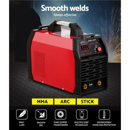 Giantz 300Amp Inverter Welder MMA ARC iGBT DC Gas Welding Machine Stick Portable Power Tools Kings Warehouse 