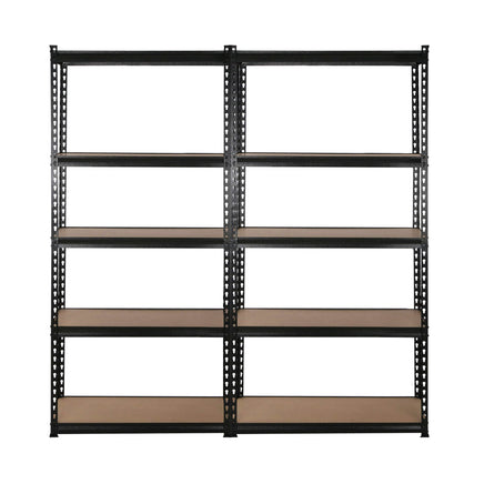 Giantz 4X1.8M Garage Shelving Warehouse Rack Storage Shelves Pallet Racking Black Storage Supplies Kings Warehouse 