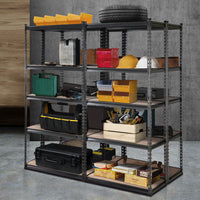 Giantz 4X1.8M Garage Shelving Warehouse Rack Storage Shelves Pallet Racking Charcoal Storage Supplies Kings Warehouse 