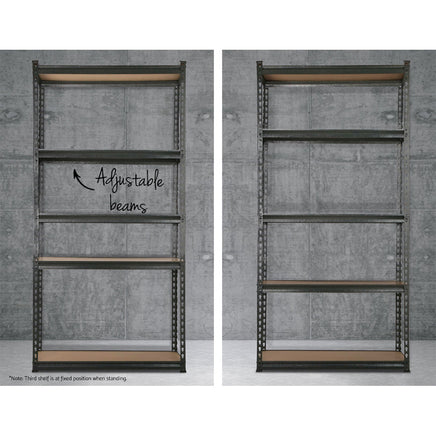 Giantz 4X1.8M Garage Shelving Warehouse Rack Storage Shelves Pallet Racking Charcoal Storage Supplies Kings Warehouse 