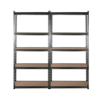 Giantz 4X1.8M Garage Shelving Warehouse Rack Storage Shelves Pallet Racking Charcoal Storage Supplies Kings Warehouse 