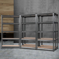 Giantz 5x1.5M Warehouse Racking Shelving Storage Rack Steel Garage Shelf Shelves Kings Warehouse 