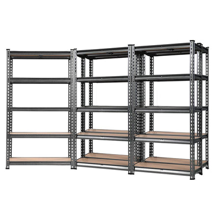 Giantz 5x1.5M Warehouse Racking Shelving Storage Rack Steel Garage Shelf Shelves Kings Warehouse 