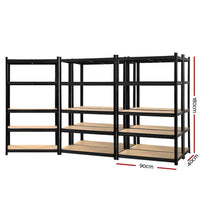 Giantz 5X1.8M Warehouse Shelving Garage Storage Racking Steel Metal Shelves Kings Warehouse 