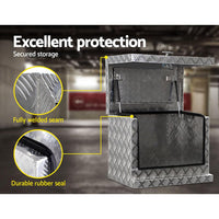 Giantz 62x40x50cm Aluminium Tool box Ute Generator Toolbox Truck Trailer Canopy Kings Warehouse 