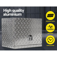 Giantz 75x50x55cm Aluminium Tool box Generator Toolbox Truck Ute Trailer Canopy Kings Warehouse 
