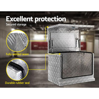 Giantz 75x50x55cm Aluminium Tool box Generator Toolbox Truck Ute Trailer Canopy Kings Warehouse 