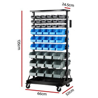 Giantz 90 Bin Storage Rack Stand Tools Kings Warehouse 