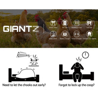 Giantz Automatic Chicken Coop Door Opener Cage Closer Kings Warehouse 