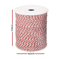 Giantz Electric Fence Wire 500M Fencing Roll Energiser Poly Stainless Steel Farm Supplies Kings Warehouse 