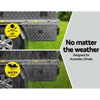 Giantz Pair of Under Tray Undertray Tool Box Aluminium Alloy Underbody Toolbox Tools Storage Kings Warehouse 
