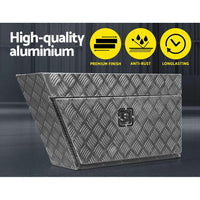 Giantz Pair of Under Tray Undertray Tool Box Aluminium Alloy Underbody Toolbox Tools Storage Kings Warehouse 