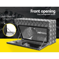 Giantz Pair of Under Tray Undertray Tool Box Aluminium Alloy Underbody Toolbox Tools Storage Kings Warehouse 