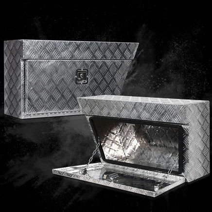Giantz Pair of Under Tray Undertray Tool Box Aluminium Alloy Underbody Toolbox Tools Storage Kings Warehouse 