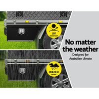 Giantz Ute Tool Box Right UnderTray Toolbox Under Tray Aluminium Underbody Tools Storage Kings Warehouse 